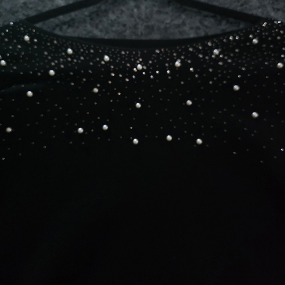 Spanner Rhinestone And Pearl Embellishment Sweater Sz Medium - Picture 4 of 8